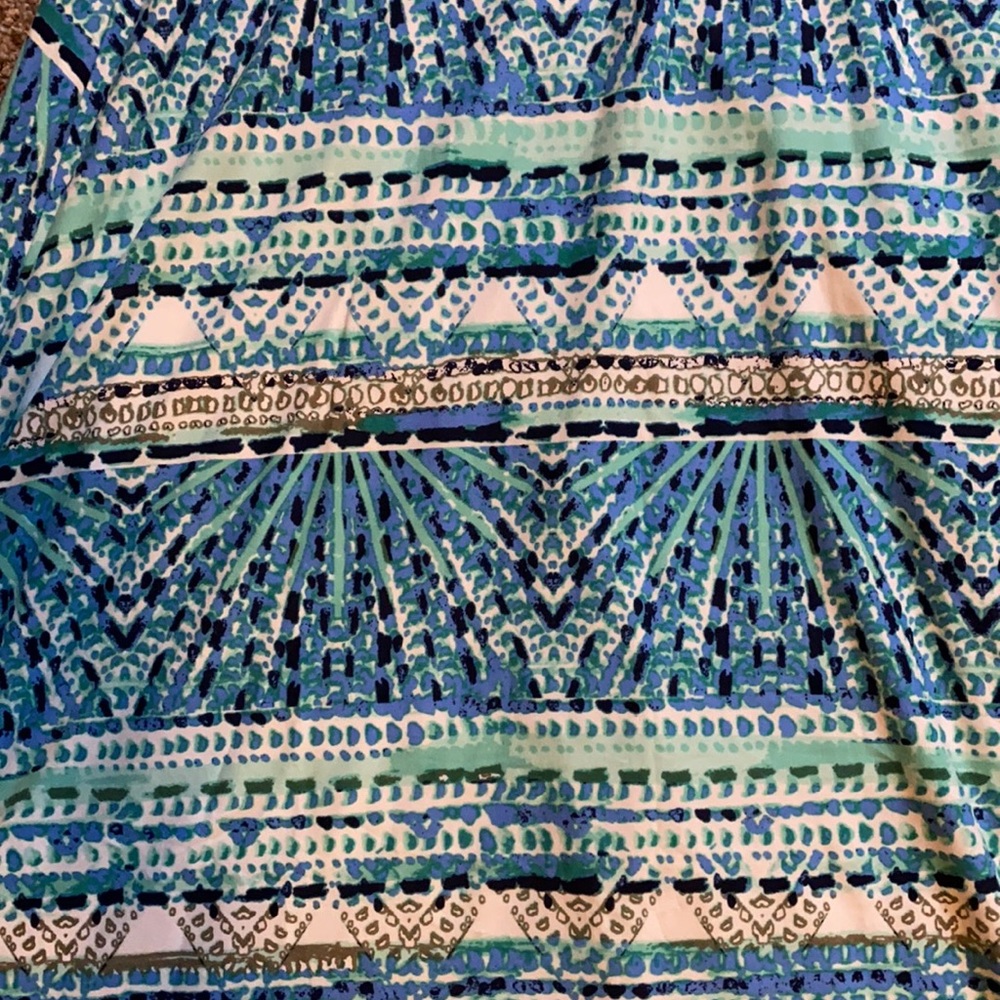 Blue green white skirt - Picture 3 of 3